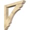 Ekena Millwork Olympic Slat Rough Sawn Bracket w/ Offset Brace, Douglas Fir, 6"W x 40"D x 40"H BKT0604X40X40OLY06RDF - alternate 1